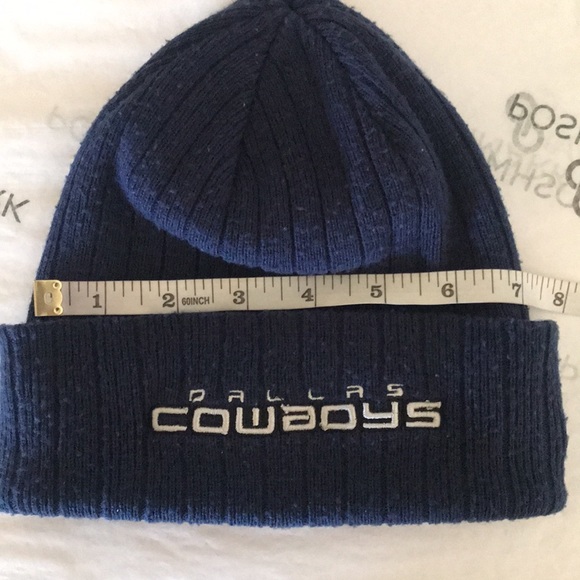 REEBOK & NFL•”ON FIELD” VINTAGE• Men’s •Dallas Cowboys Beanie• Navy & White - Picture 14 of 14
